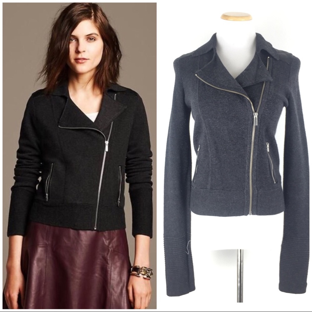 Banana Republic Size M Merino Wool Knit Jacket